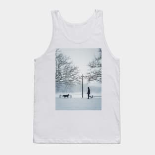 Man walking his dog Tank Top